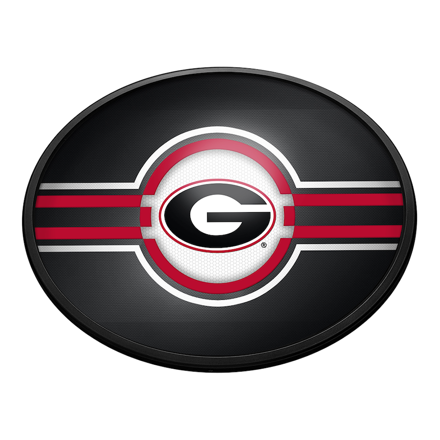 Georgia Bulldogs Slimline LED Wall Sign ~ OVAL PRIMARY