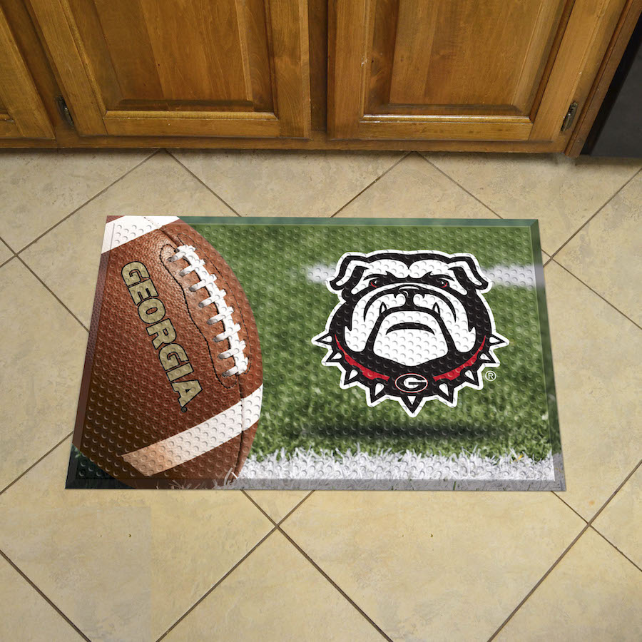 Georgia Bulldogs UGA Ball Style SCRAPER Door Mat