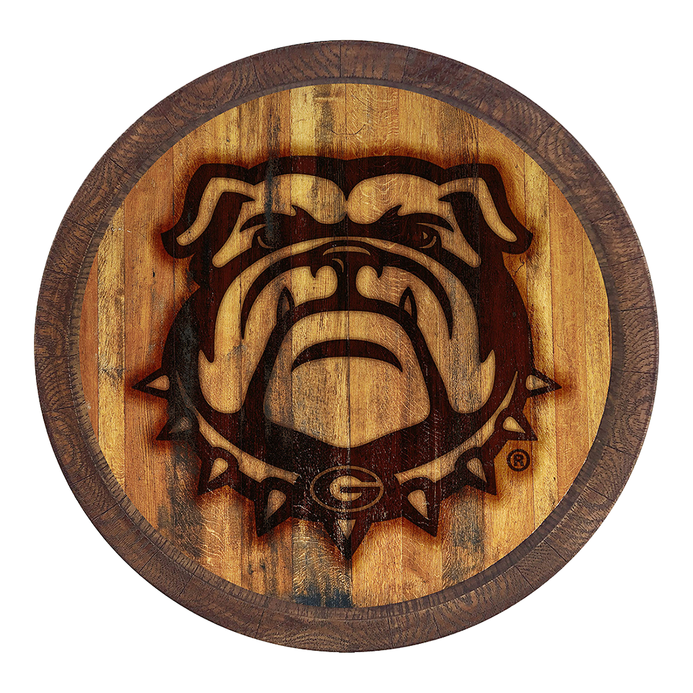 Georgia Bulldogs UGA Branded FAUX Barrel Top Sign