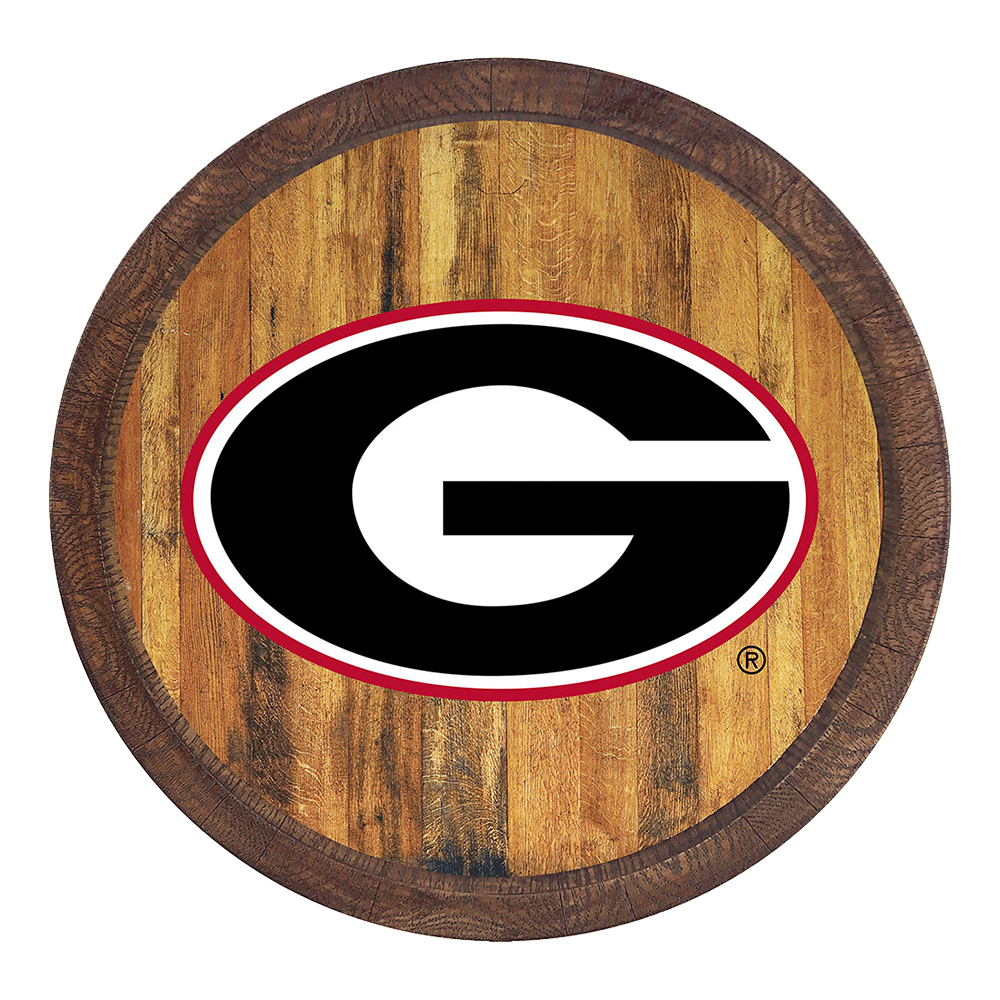 Georgia Bulldogs FAUX Barrel Top Sign