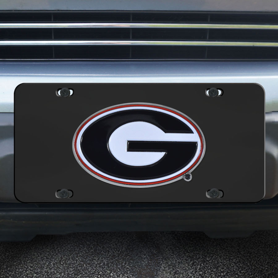 Georgia Bulldogs Black Die-cast License Plate