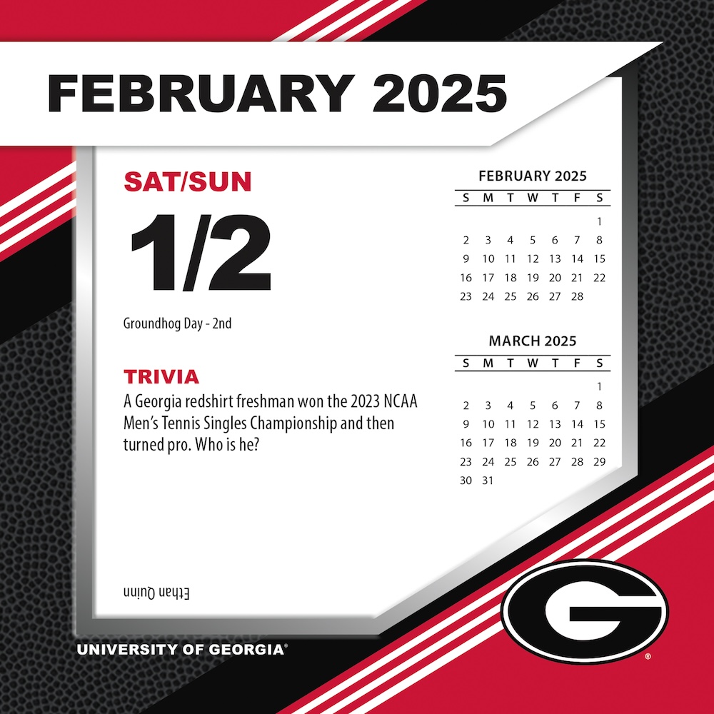 Georgia Bulldogs 2025 NCAA Page-A-Day Box Calendar