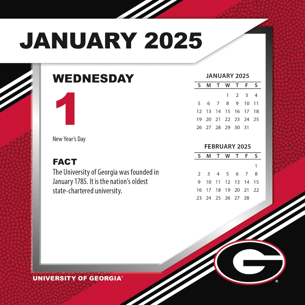 Georgia Bulldogs 2025 NCAA Page-A-Day Box Calendar