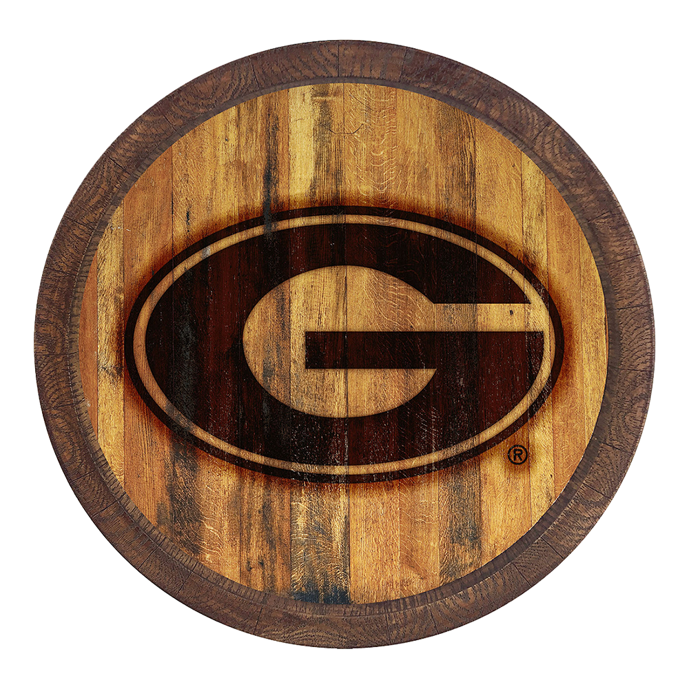 Georgia Bulldogs Branded FAUX Barrel Top Sign