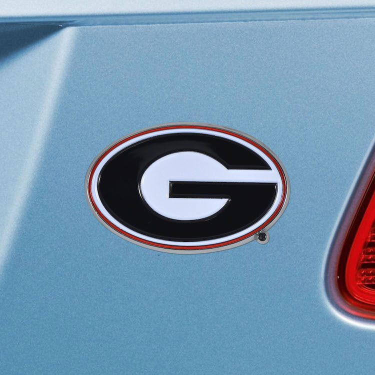 Georgia Bulldogs Color Metal Auto Emblem