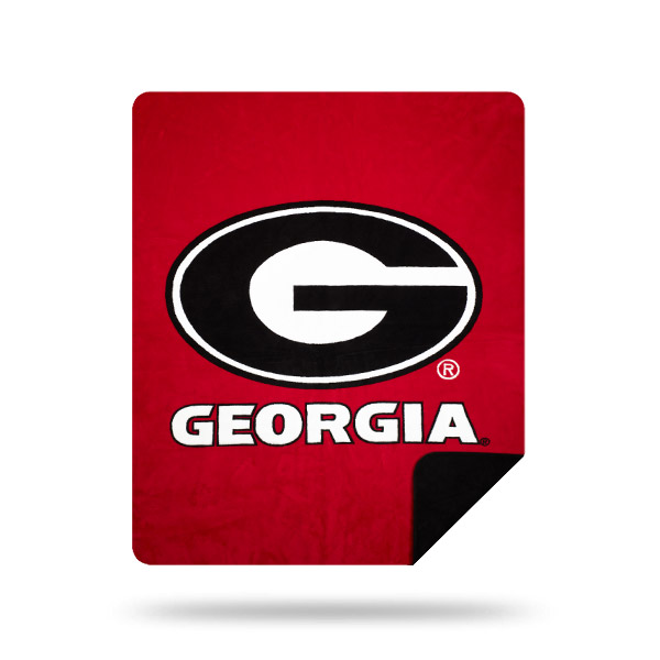 Georgia Bulldogs DENALI Silver Knit Throw