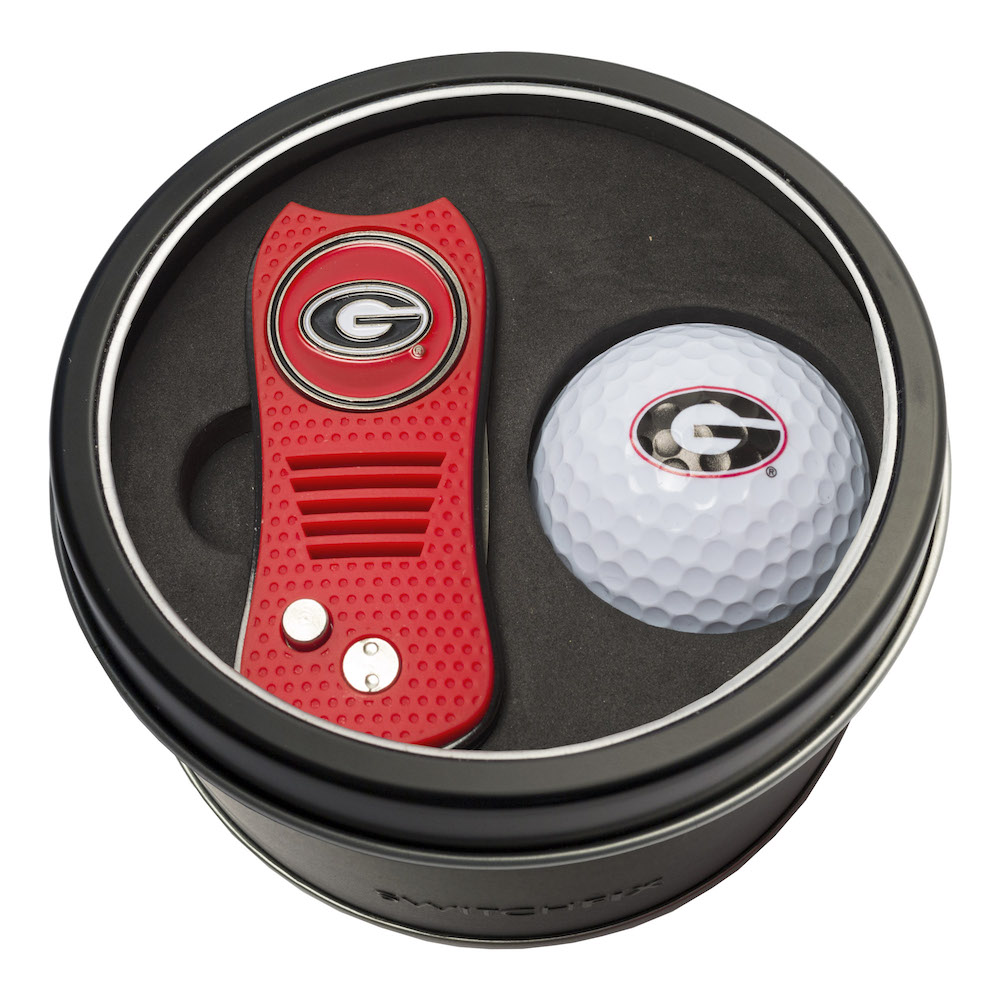 Georgia Bulldogs Switchblade Divot Tool and Golf Ball Gift Pack