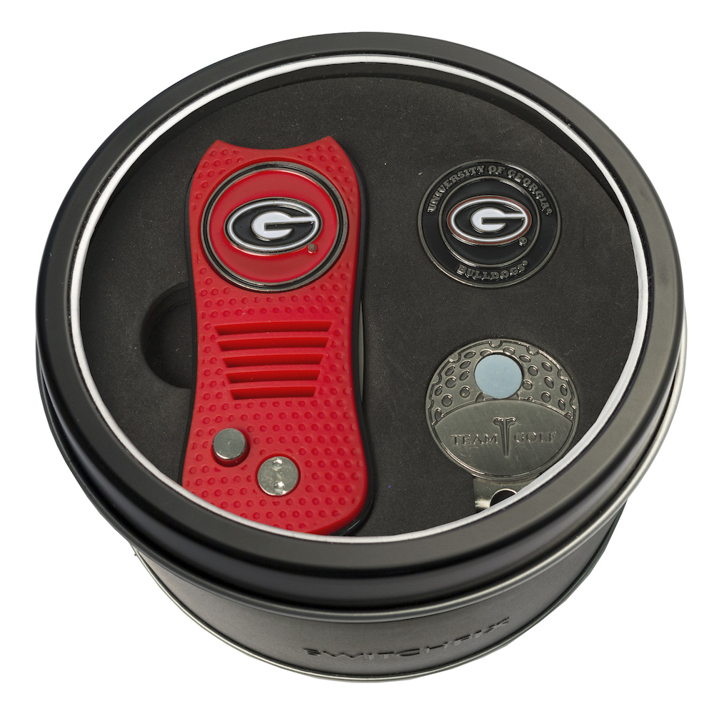 Georgia Bulldogs Switchblade Divot Tool Cap Clip and Ball Marker Gift Pack