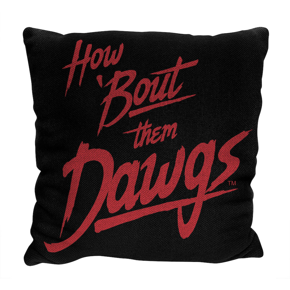 Georgia Bulldogs Double Sided INVERT Woven Pillow