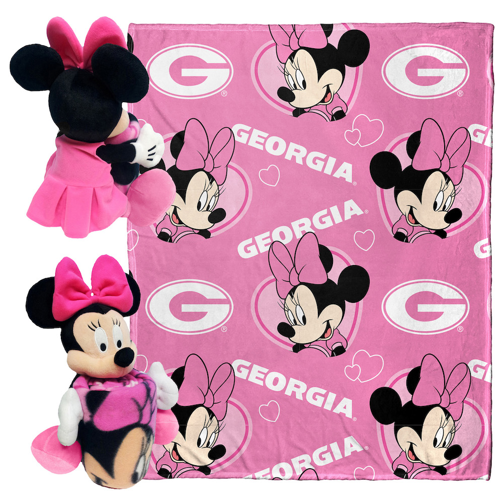 Georgia Bulldogs Disney Minnie Mouse Hugger and Silk Blanket Set