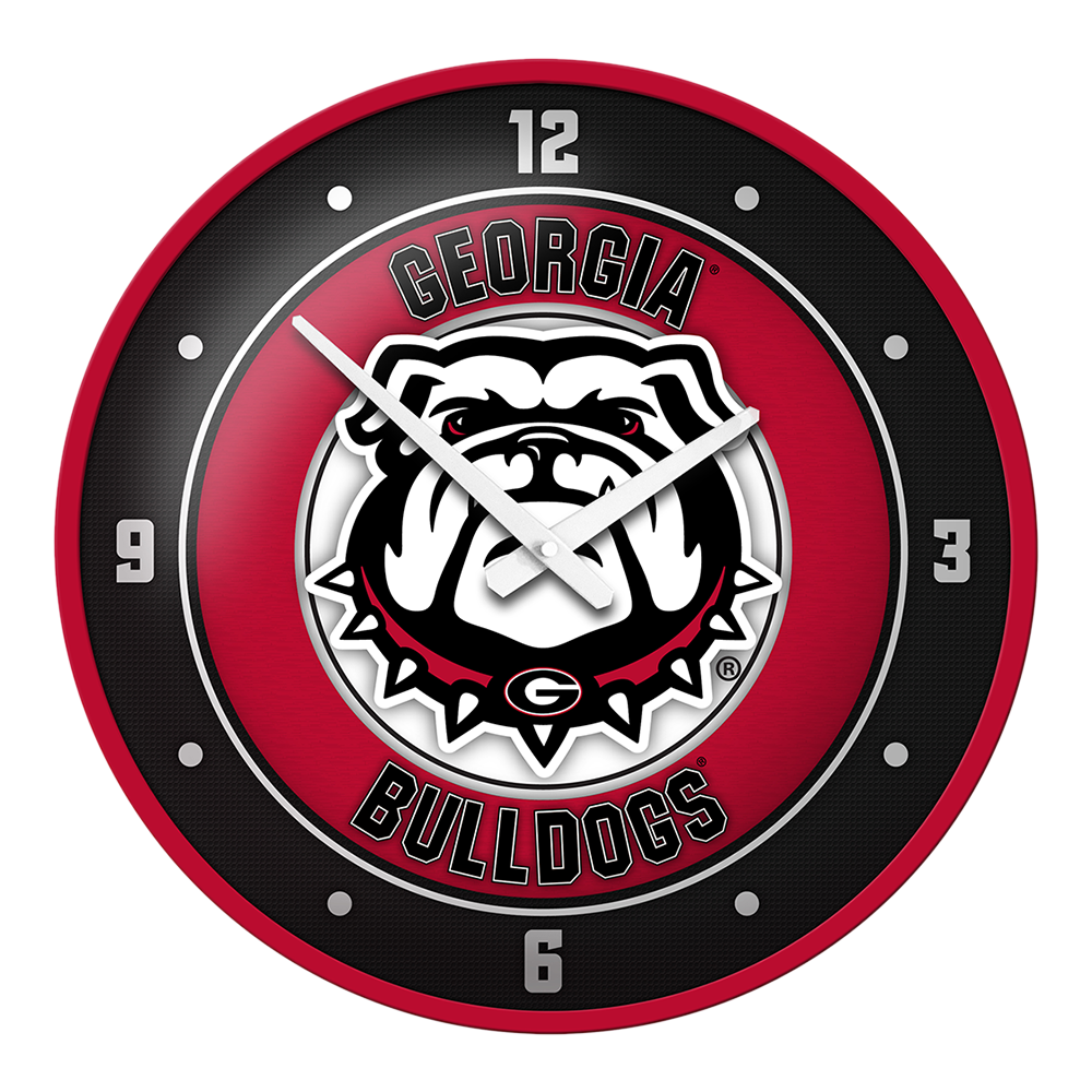 Georgia Bulldogs Modern Disc Wall Clock