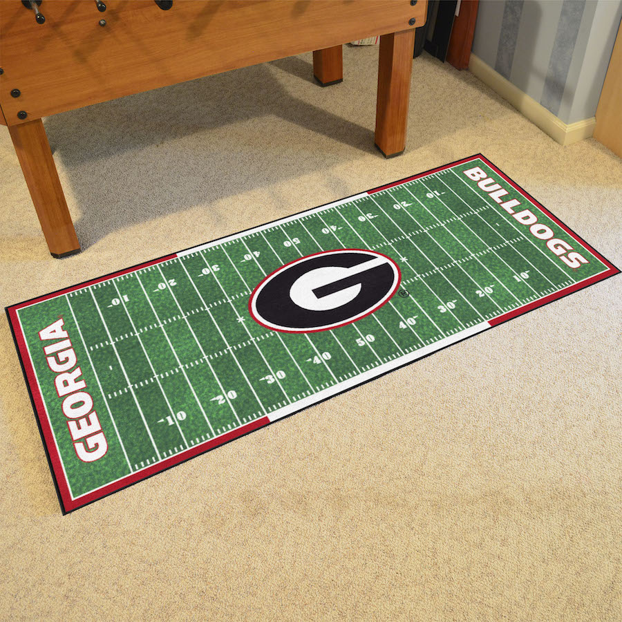 Georgia Bulldogs 30 x 72 Football Field Carpet Runner