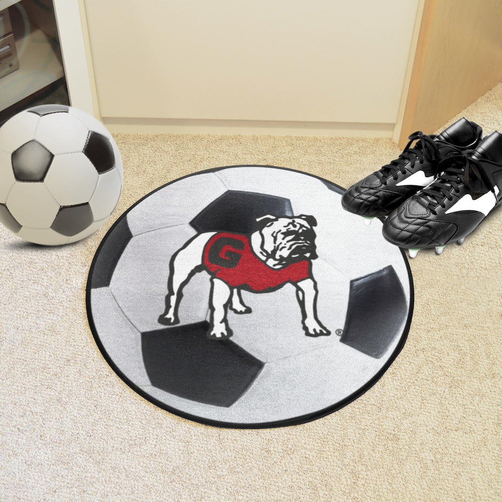 Georgia Bulldogs SOCCER BALL Mat - Alt Logo