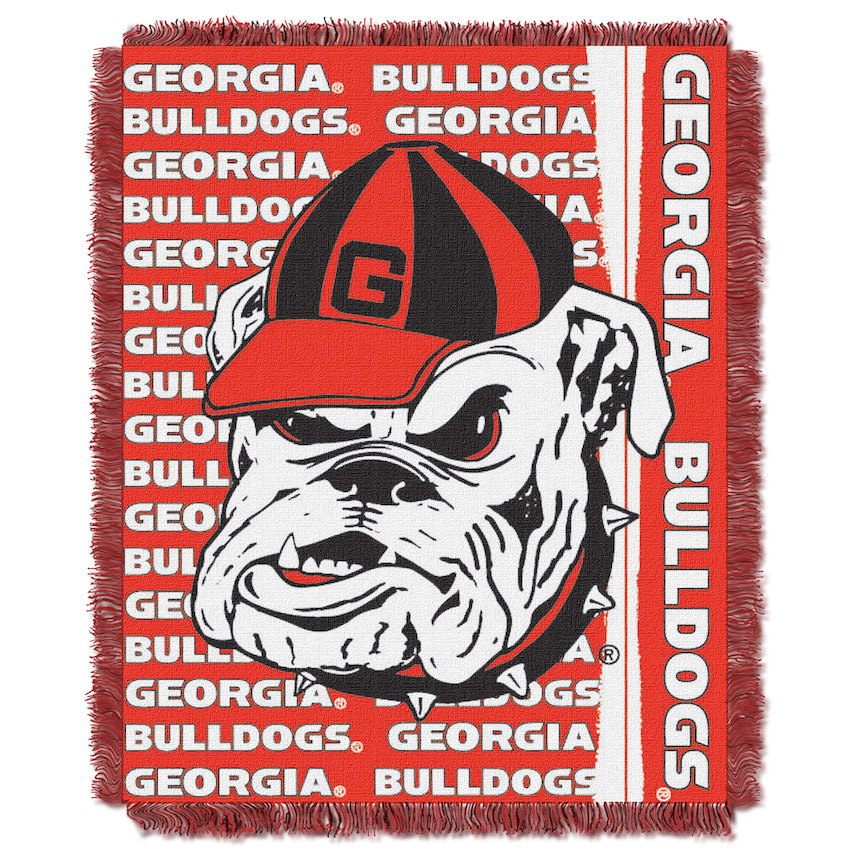 Georgia Bulldogs Double Play Tapestry Blanket 48 x 60