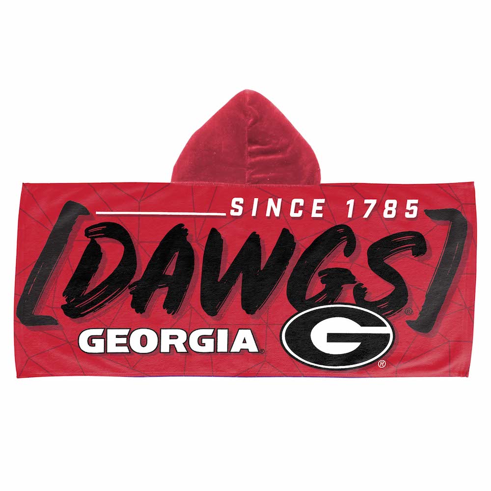 Georgia Bulldogs Youth Hooded Beach Towel