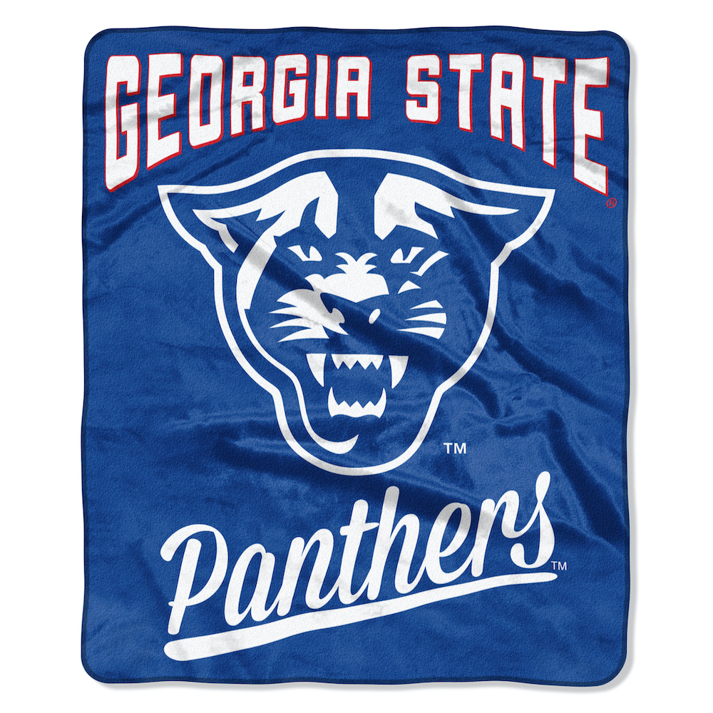 Georgia State Panthers Plush Fleece Raschel Blanket 50 x 60