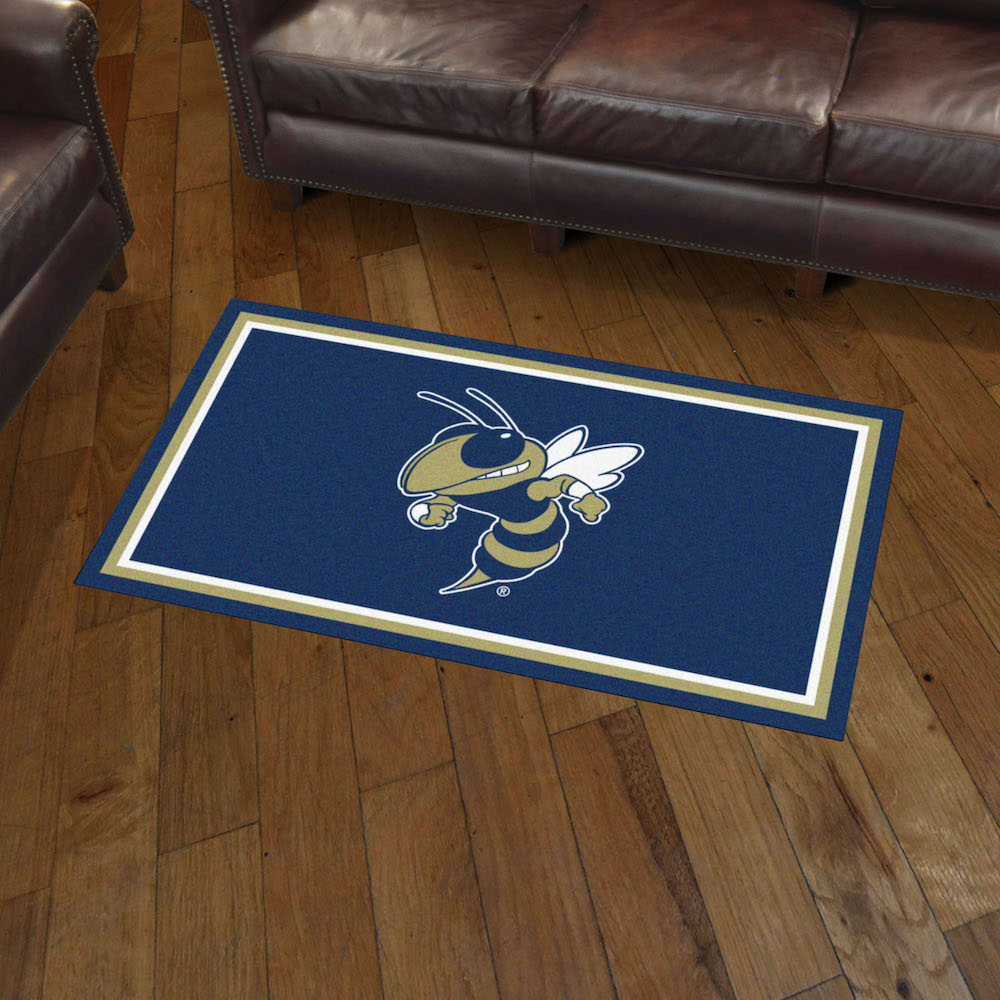 Georgia Tech YELLOW JACKET LOGO 3x5 Area Rug