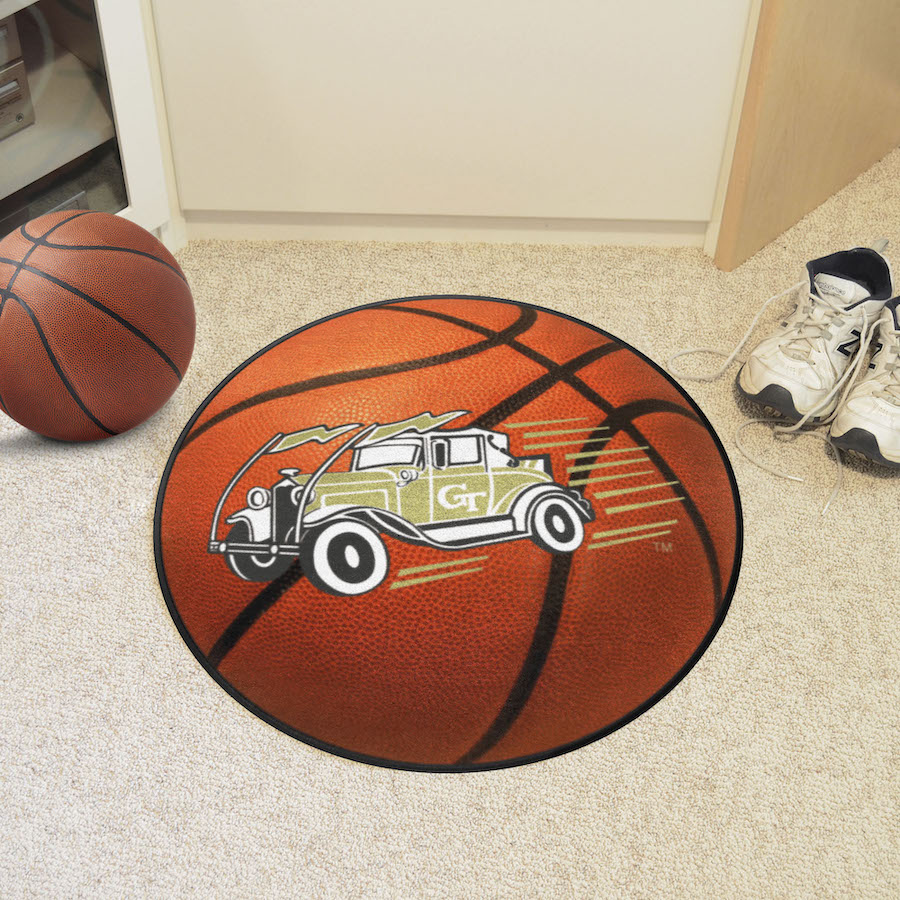 Georgia Tech Yellow Jackets ALT LOGO Round Basketball Mat