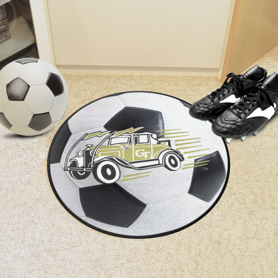 Georgia Tech Yellow Jackets ALT LOGO Round Soccer Mat