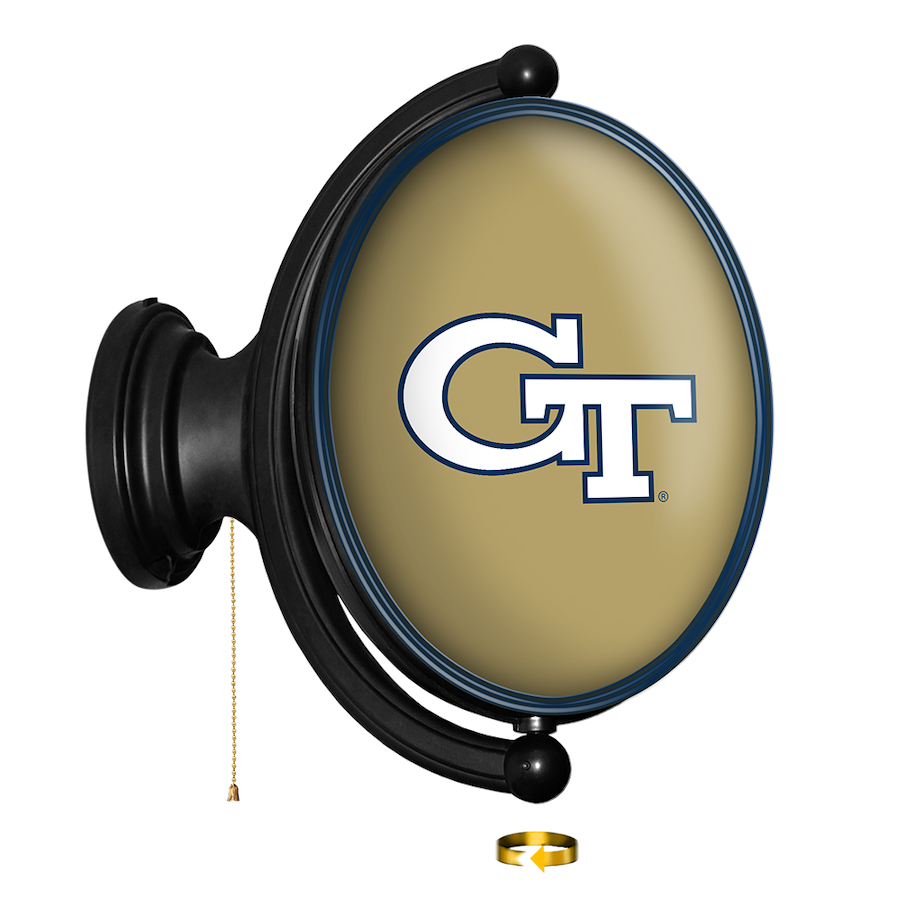 Georgia Tech Yellow Jackets LED Rotating Wall Sign ~ OVAL