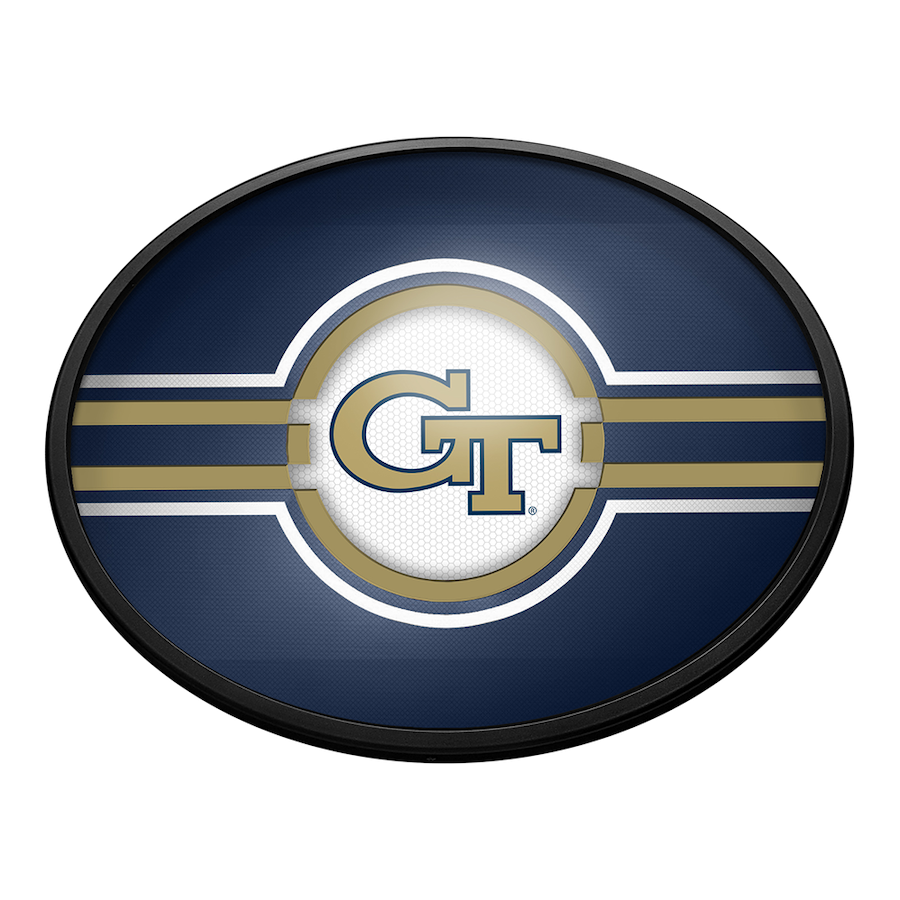 Georgia Tech Yellow Jackets Slimline LED Wall Sign ~ OVAL PRIMARY