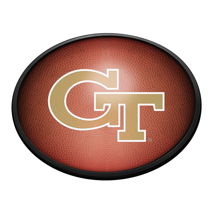 Georgia Tech Yellow Jackets PIGSKIN Slimline LED Wall Sign ~ OVAL