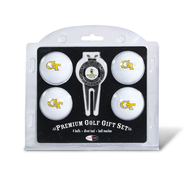 Georgia Tech Yellow Jackets 4 Golf Ball and Divot Tool Set