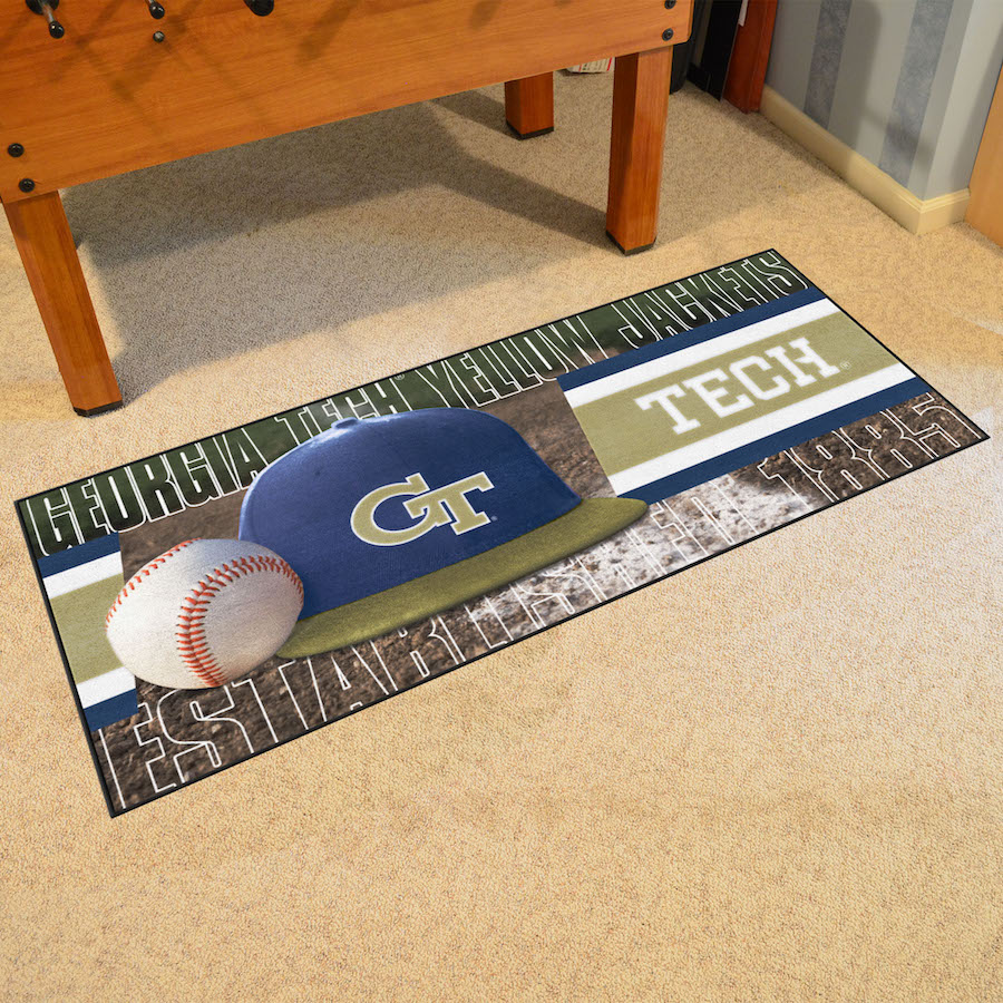 Georgia Tech Yellow Jackets 30 x 72 Baseball Carpet Runner