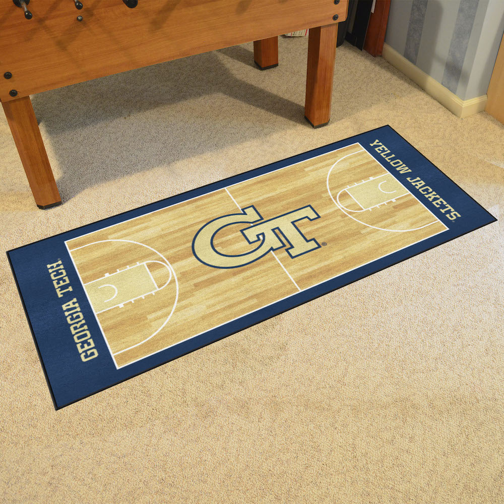 Georgia Tech Yellow Jackets 30 x 72 Basketball Court Carpet Runner