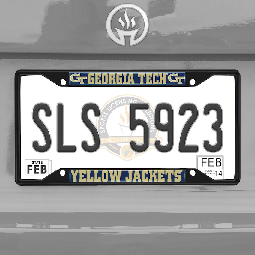 Georgia Tech Yellow Jackets Black License Plate Frame