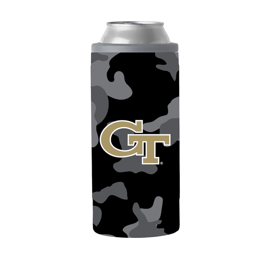 Georgia Tech Yellow Jackets Camo Swagger 12 oz. Slim Can Coolie