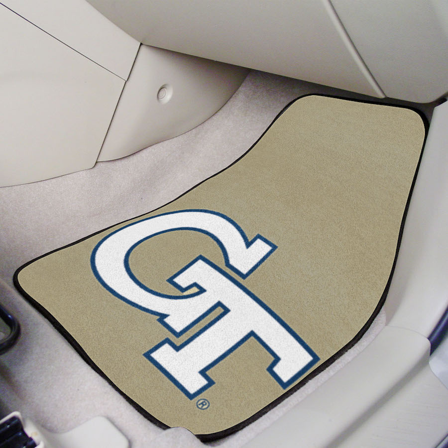 Georgia Tech Yellow Jackets Car Floor Mats 18 x 27 Carpeted-Pair