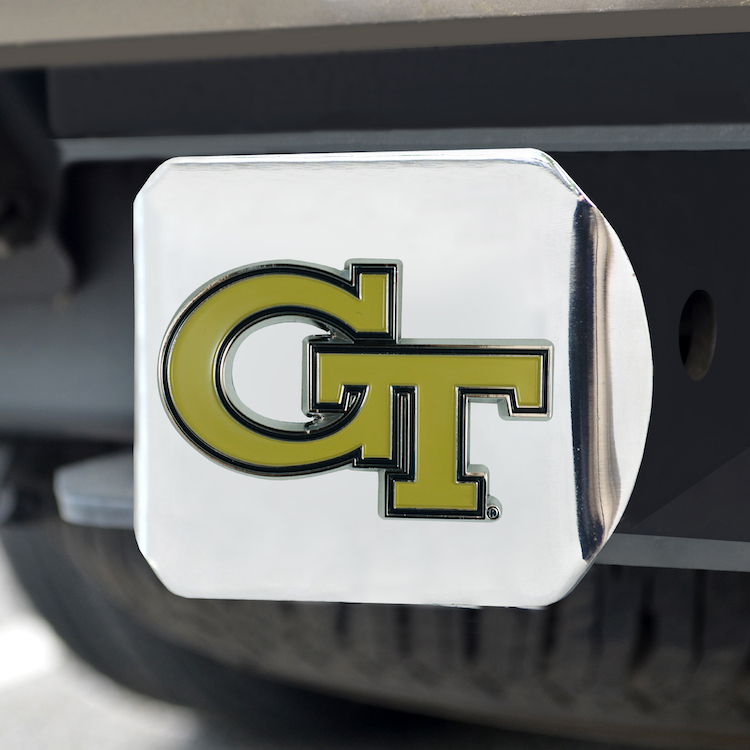 Georgia Tech Yellow Jackets Color Chrome Trailer Hitch Cover