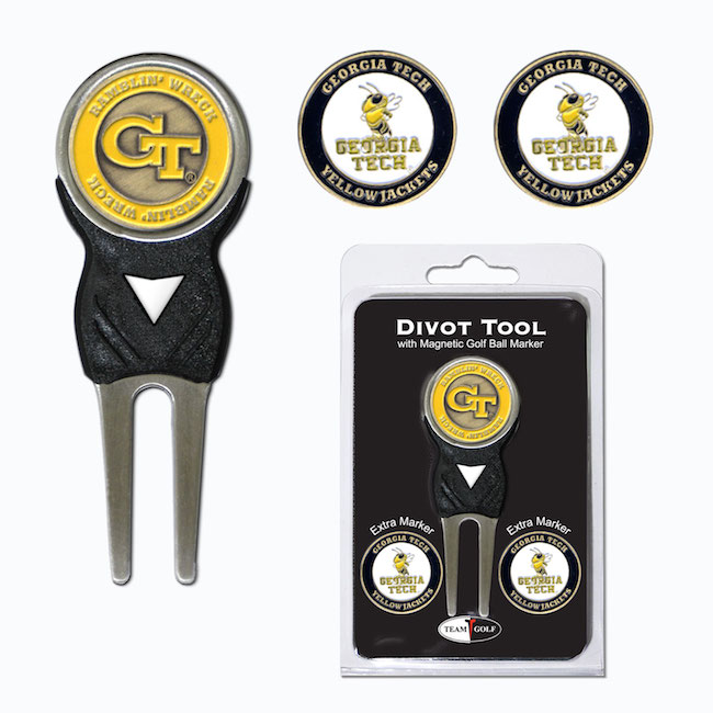 Georgia Tech Yellow Jackets 3 Marker Signature Divot Tool Pack