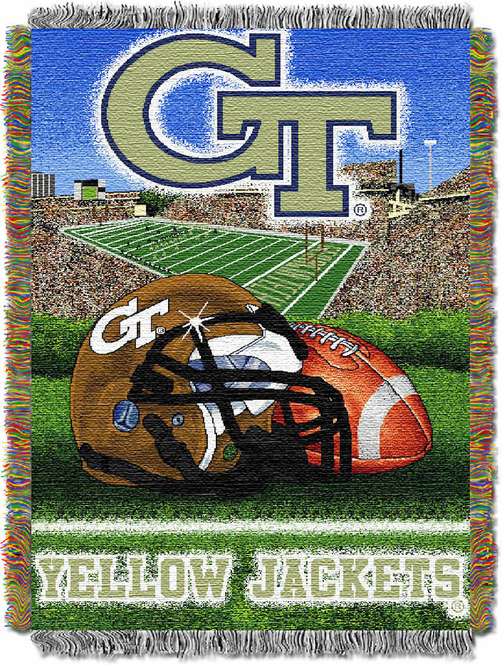 Georgia Tech Yellow Jackets Home Field Advantage Series Tapestry Blanket 48 x 60