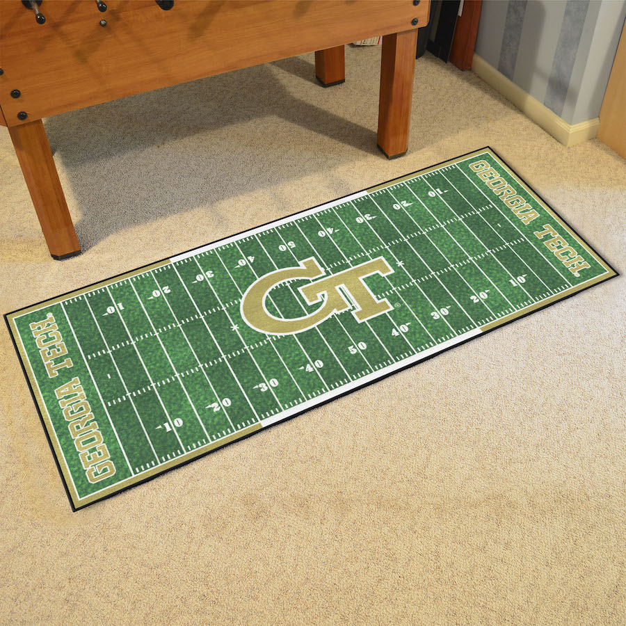 Georgia Tech Yellow Jackets 30 x 72 Football Field Carpet Runner