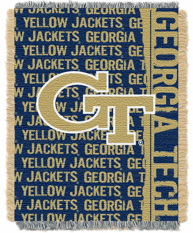 Georgia Tech Yellow Jackets Double Play Tapestry Blanket 48 x 60