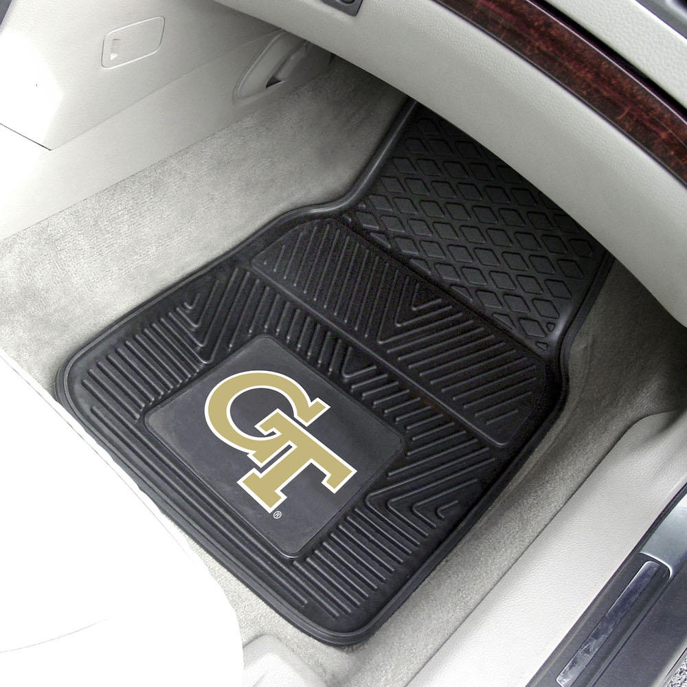 Georgia Tech Yellow Jackets Car Floor Mats 18 x 27 Heavy Duty Vinyl Pair