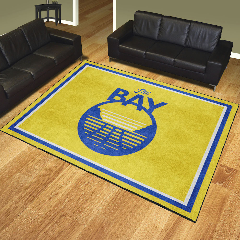 Golden State Warriors Ultra Plush 8x10 Area Rug - 2nd Logo