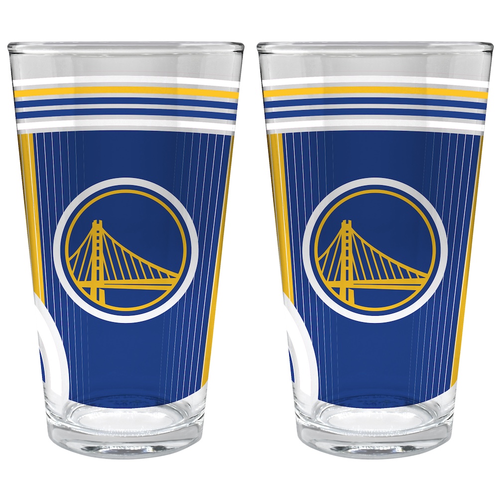 Golden State Warriors COOL VIBES 2 pc Pint Glass Set