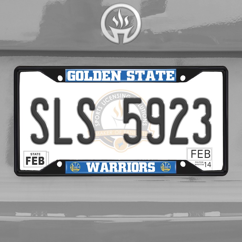 Golden State Warriors Black License Plate Frame