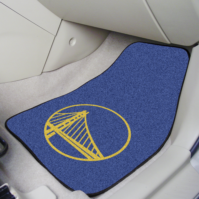 Golden State Warriors Car Floor Mats 18 x 27 Carpeted-Pair