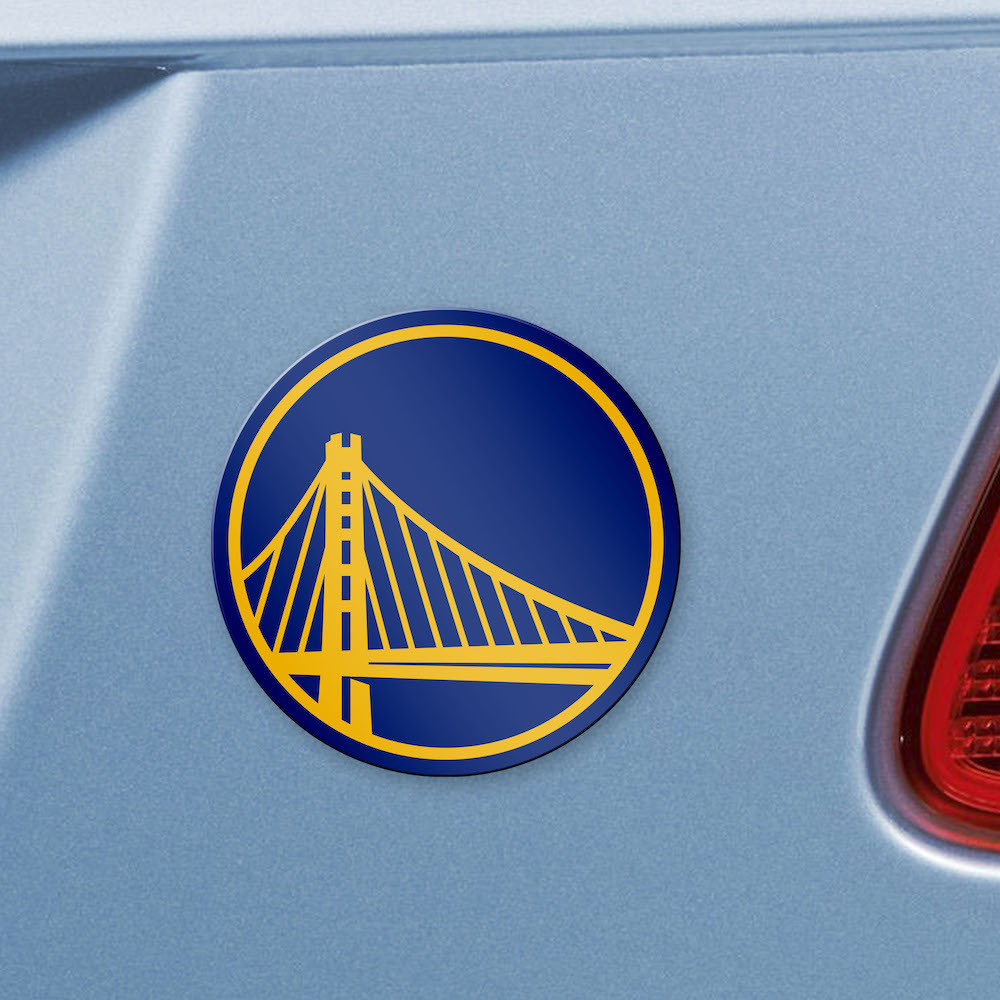 Golden State Warriors Color Metal Auto Emblem