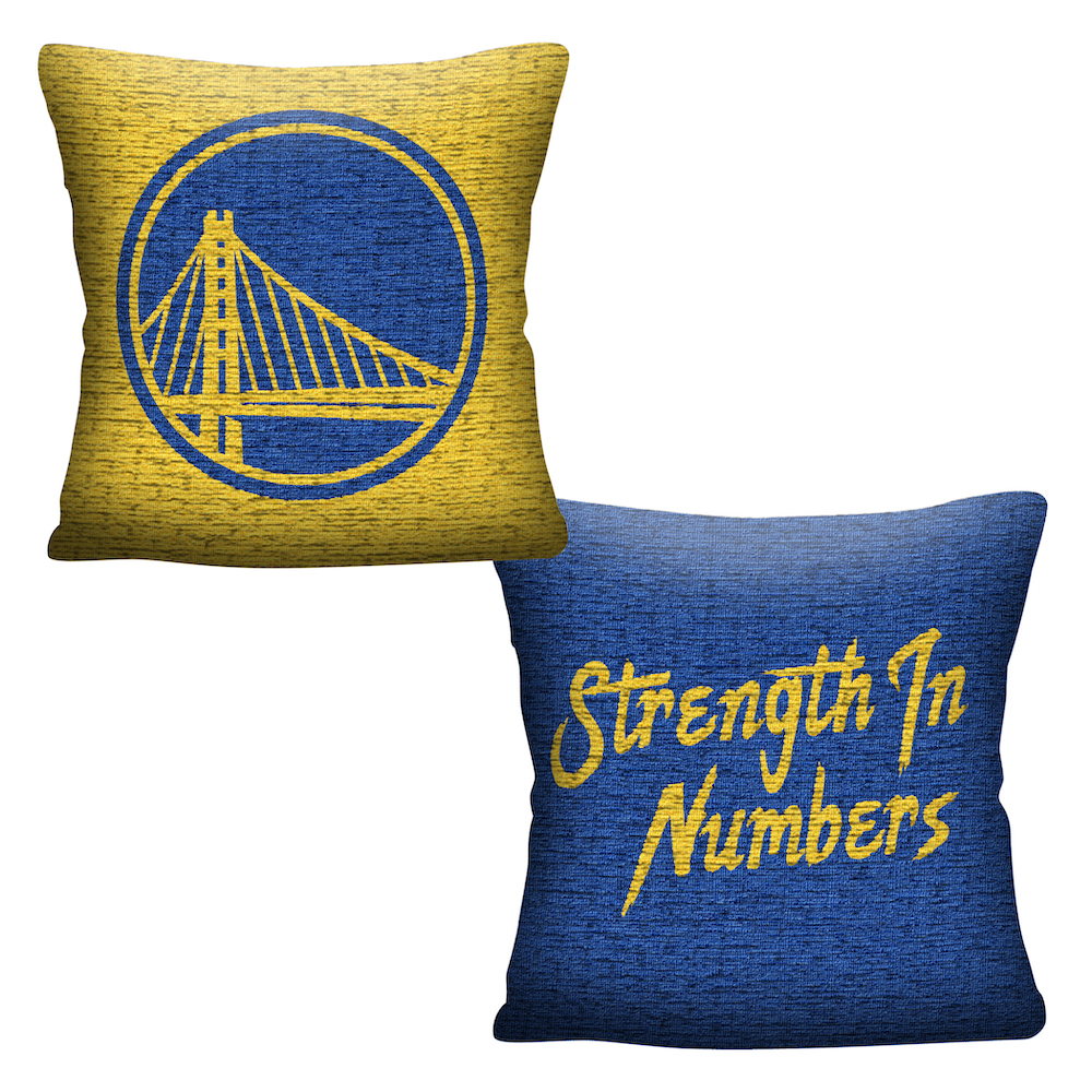 Golden State Warriors Double Sided INVERT Woven Pillow