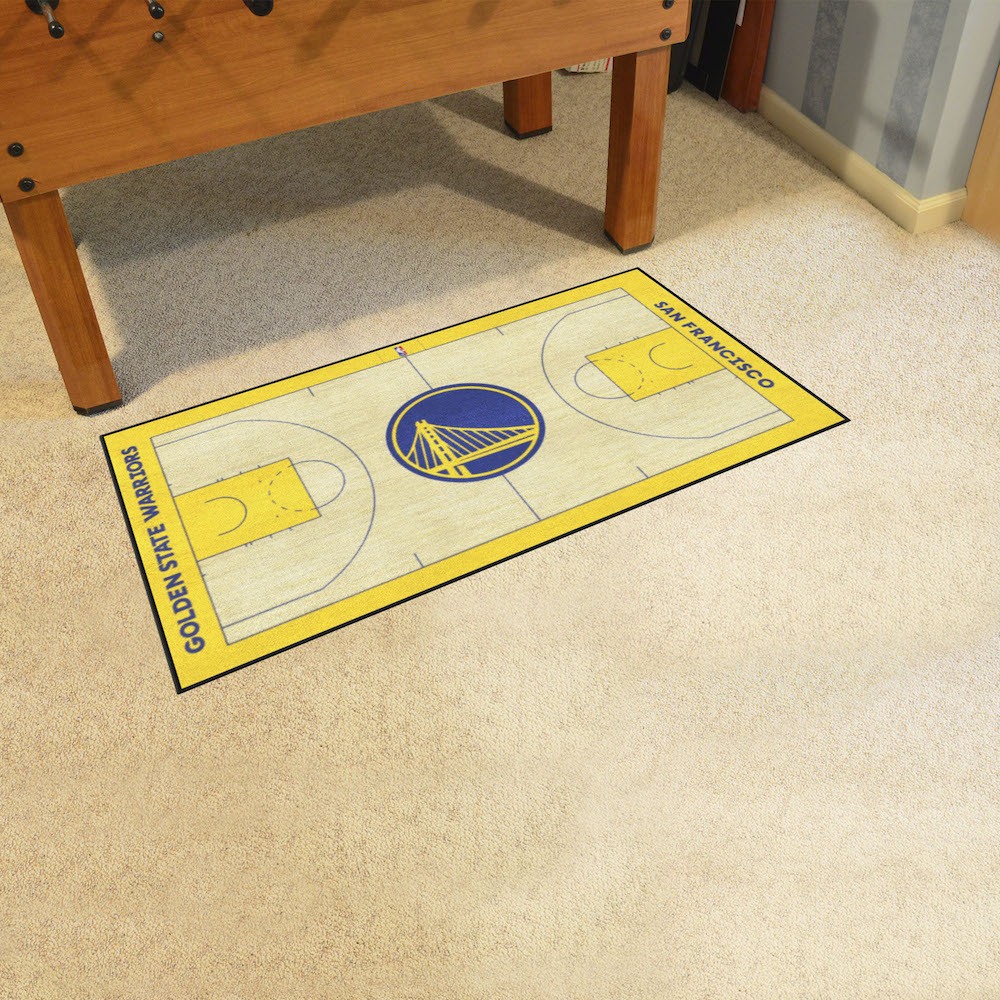 Golden State Warriors 30 x 54 LARGE Basketball Court Carpet Runner