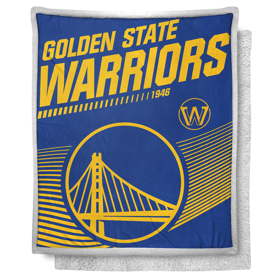 Golden State Warriors Mink SHERPA Throw Blanket