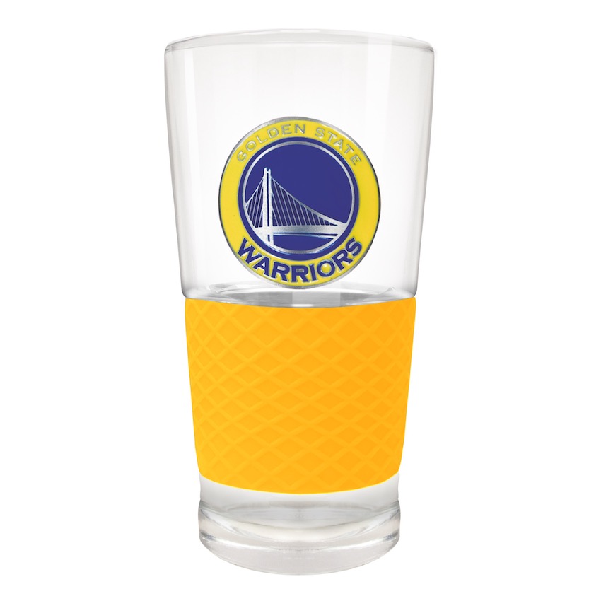 Golden State Warriors 22 oz Pilsner Glass with Silicone Grip