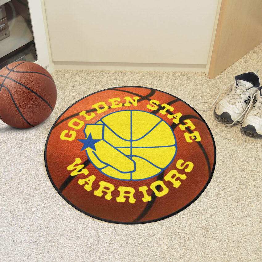 Golden State Warriors Vintage Basketball Mat - Throwback Logo