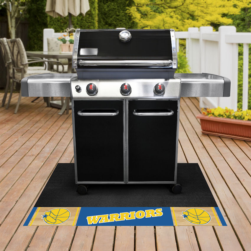 Golden State Warriors Vintage Grill Mat - Throwback Logo