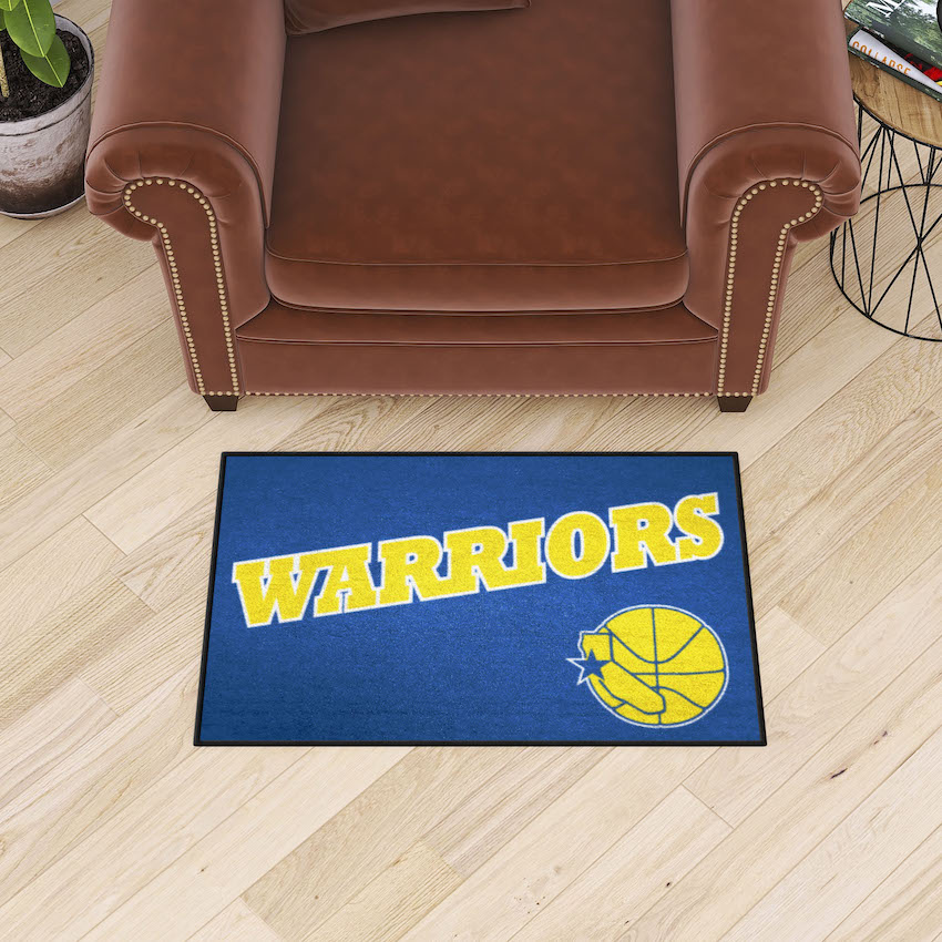 Golden State Warriors Vintage 20 x 30 STARTER Floor Mat - Throwback NAME